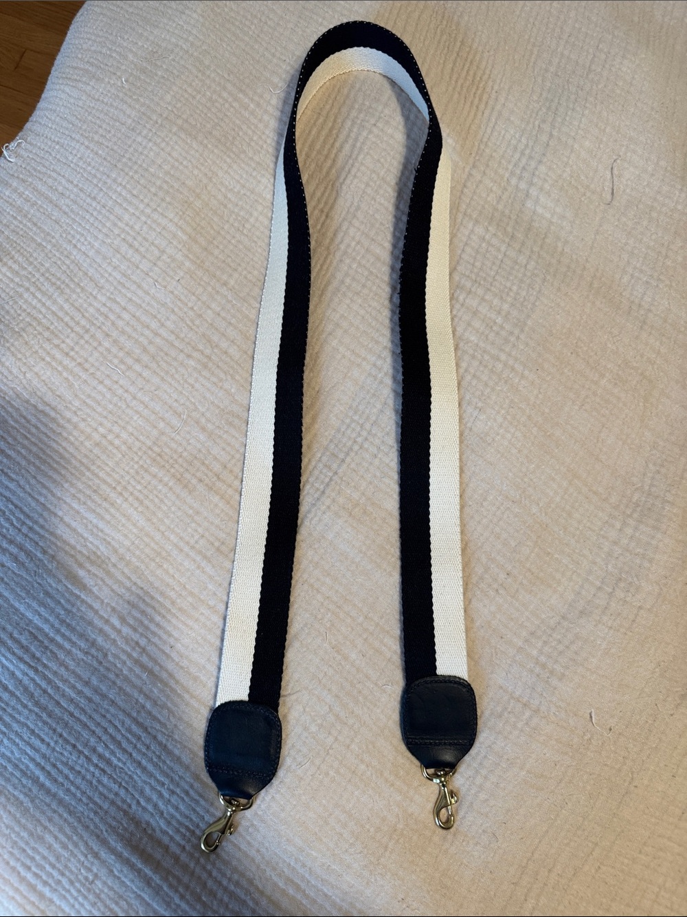 Clare V Black and White Crossbody Strap
